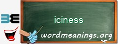 WordMeaning blackboard for iciness